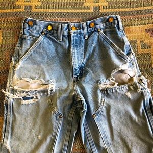 30x31 Destroyed Carhatt Carpenter Double Duck